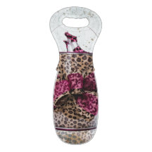 o bolsa do vinho do balde do leopardo
