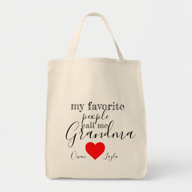 O bolsa favorito da avó (personalizado com nomes) (Frente)
