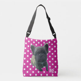 O Bolsa Louis Crossbody em rosa brilhante e branco