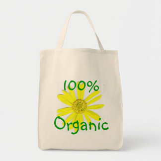 O BOLSA ORGÂNICO DO AMARELO DAISEY DE 100%