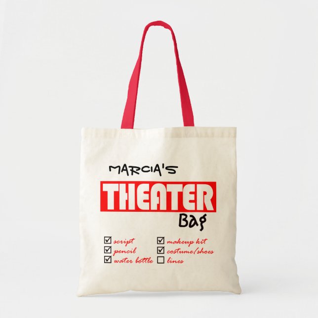 O bolsa personalizado do teatro (Frente)
