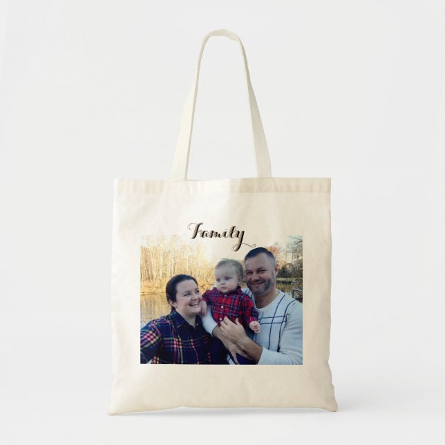 O bolsa personalizado imagem da família (Frente)