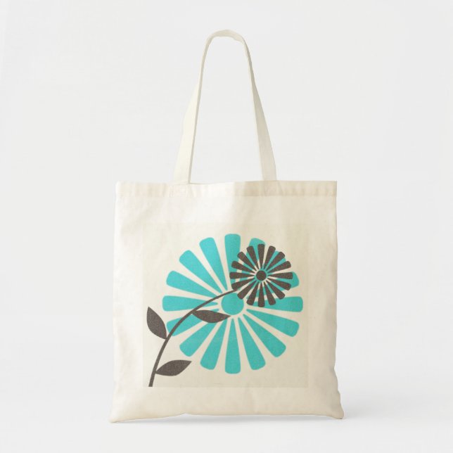 O bolsa Stenciled da flor (Frente)