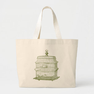 o bolsa verde do jumbo do birdcage