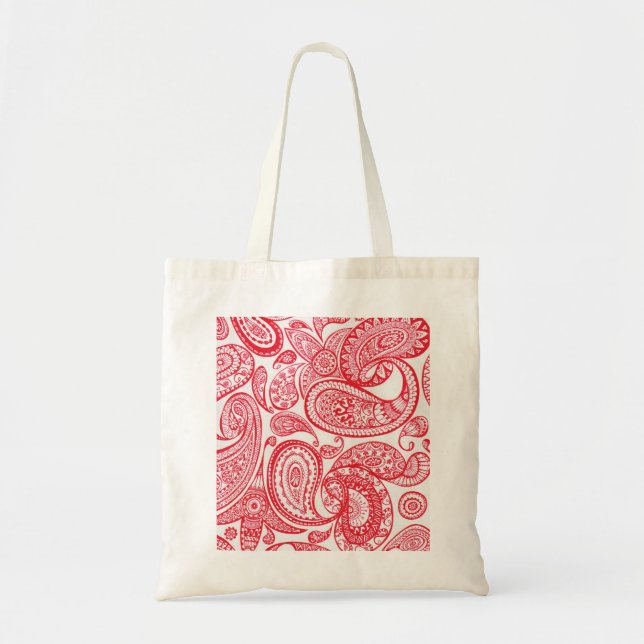 O bolsa vermelho de Paisley (Frente)