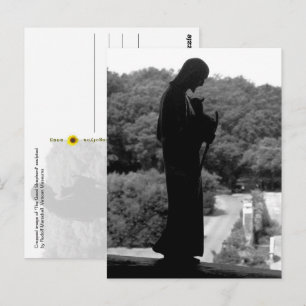O bom pastor (B&W) - cartão postal