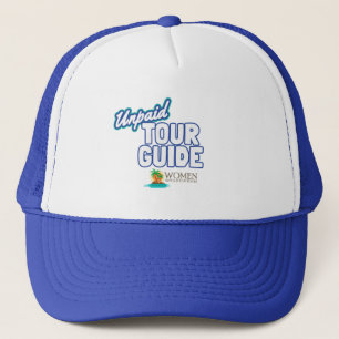 O boné oficial do guia turística por pagar (azul