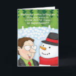 O boneco de neve do cartão de Natal do contador<br><div class="desc">Cartão divertido para alguma contador ou empresa de contabilidade!</div>