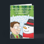 O boneco de neve do cartão de Natal do contador<br><div class="desc">Cartão divertido para alguma contador ou empresa de contabilidade!</div>