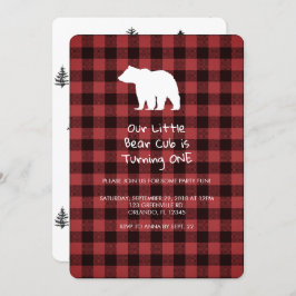 O botão do urso está girando um Convite de anivers