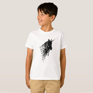 O branco do design do unicórnio caçoa o t-shirt