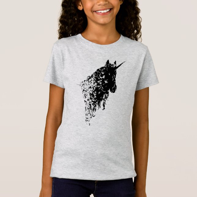 O branco do design do unicórnio caçoa o t-shirt (Frente)