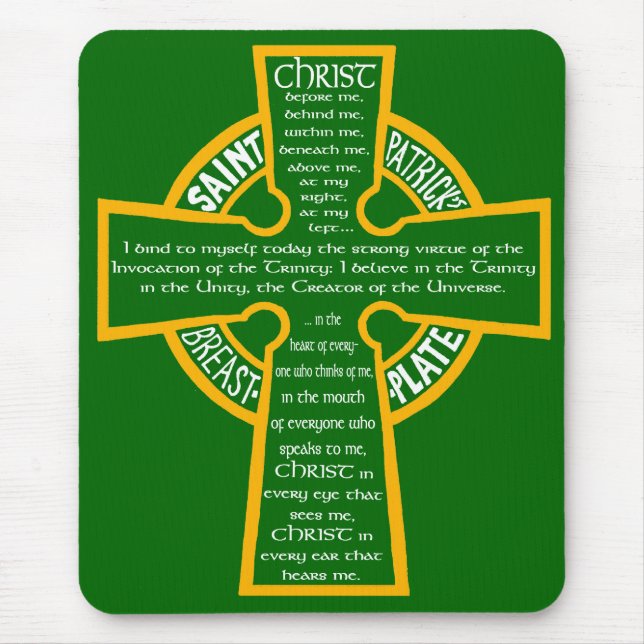 O Breastplate Mousepad de St Patrick (Frente)