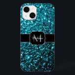 O brilho azul-aqua brilha brilha como brilha monog<br><div class="desc">A brilha azul-aqua brilha brilha como brilho esmaga a capas de iphone monograma de casaco. Personalize com seu nome e nome inicial. Capa de telefone cintilante simples com brilhantes brilhantes brilhantes luminosos brilhantes de cintilação azul-clara linda e brilhante. Foto de cinza azul não brilha de verdade!</div>