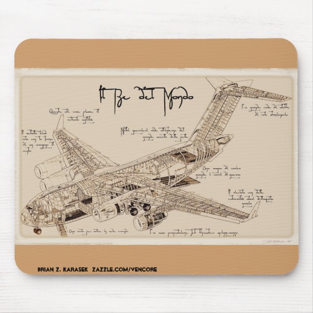O C-17 Globemaster Mousepad de da Vinci (Frente)