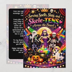🎃🌈 O Cabaré de Halloween Queer cartão