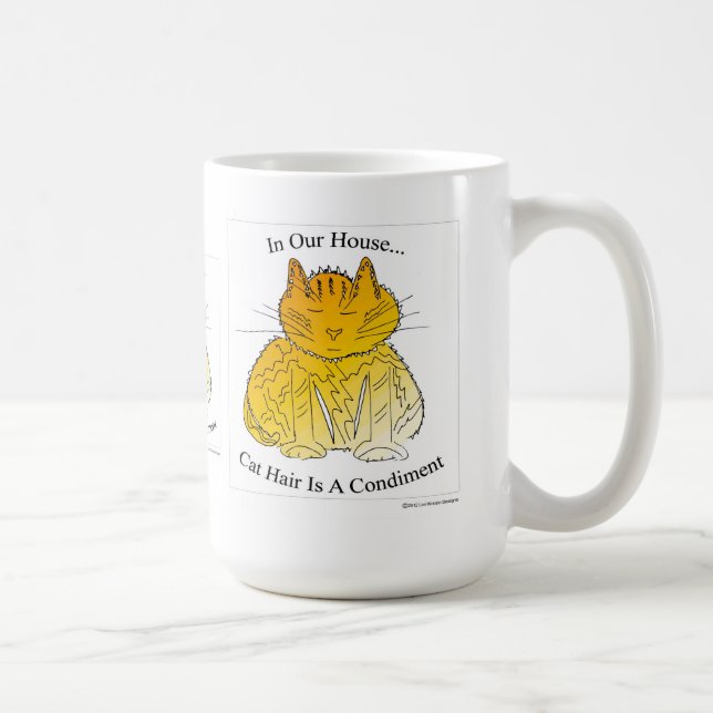 O cabelo do gato é um condimento - caneca (Direita)