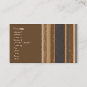 O cacau listra o cartão de visita