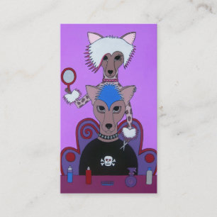 O cachorrinho fez cartões de visitas