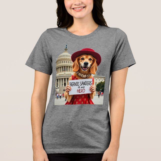 O Cachorro Bonito Bernie Sanders É O Meu Suéter He (Frente)