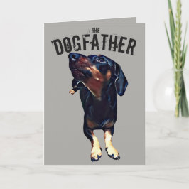 'O Cachorro-pai' Cartão de Dia dos Pais Uivando De