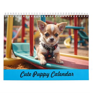 O Cachorro Passa O Calendário De Puppy