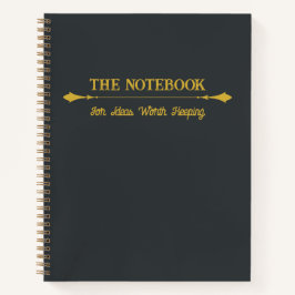 O Caderno | Diário Minimalista Carvão Dourado