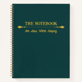 O Caderno | Diário Minimalista Esmeralda Dourado