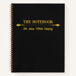 O Caderno | Diário Preto Dourado Minimalista
