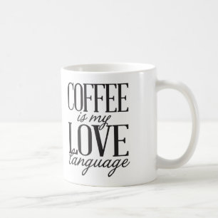 O café é minha caneca de café da língua do amo