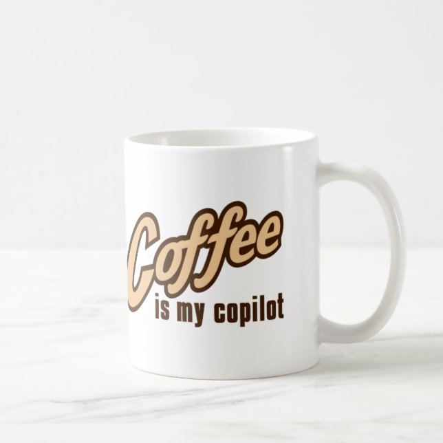 O café é minha caneca do copiloto (Direita)