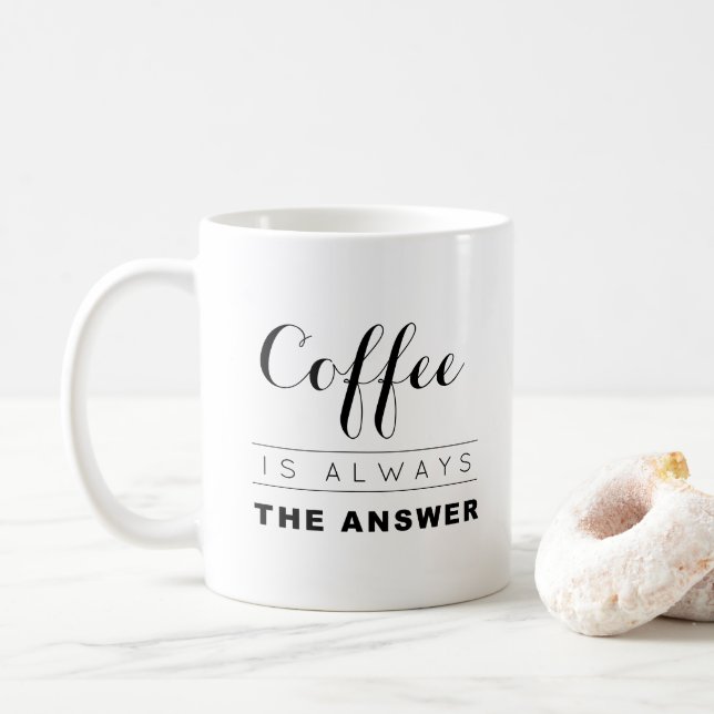O CAFÉ É SEMPRE a caneca de café do trabalho da (Com Donut)
