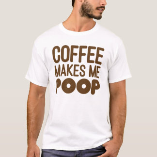 O café faz-me a arte de Brown do t-shirt do