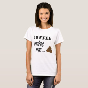 O café faz-me o t-shirt da arte da palavra do
