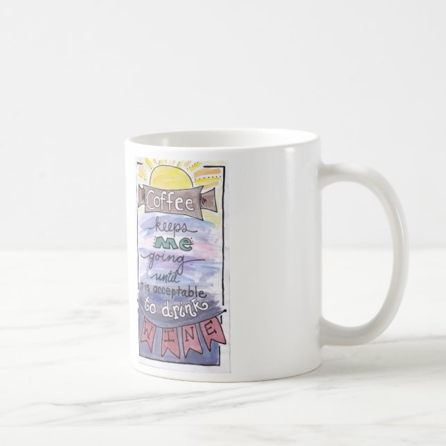 O café mantem-me caneca indo (Direita)