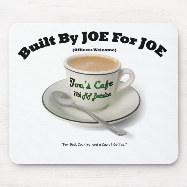 O café Mousepad de JOE (Frente)