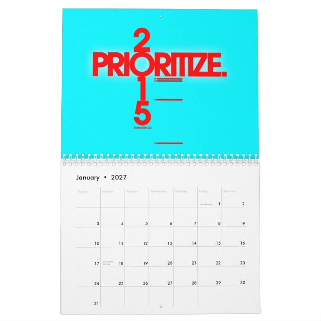 O calendário 2015 de Embiggen (Jan 2027)