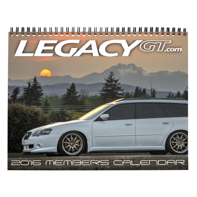o calendário 2016 do membro de LegacyGT.com (Capa)