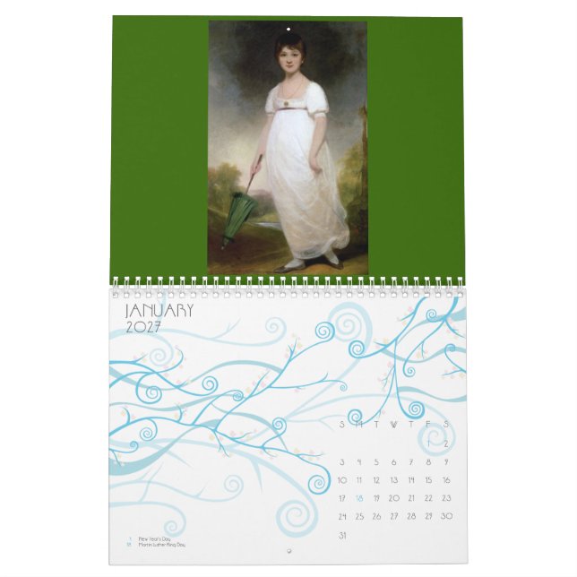 O calendário 2 de Jane Austen (Jan 2027)