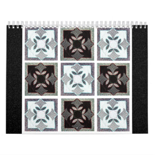 O calendário da edredão de 2011 Digitas em preto