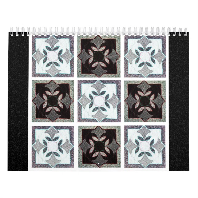 O calendário da edredão de 2011 Digitas em preto e (Capa)