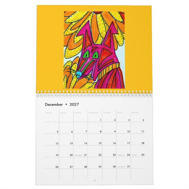 O Calendário de Cães Coloridos (Dez 2027)