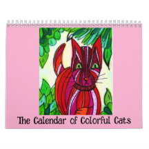 O Calendário de Gatos Coloridos