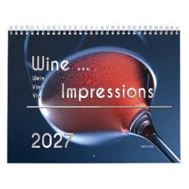 O calendário de parede de vinho ... Impressões 202