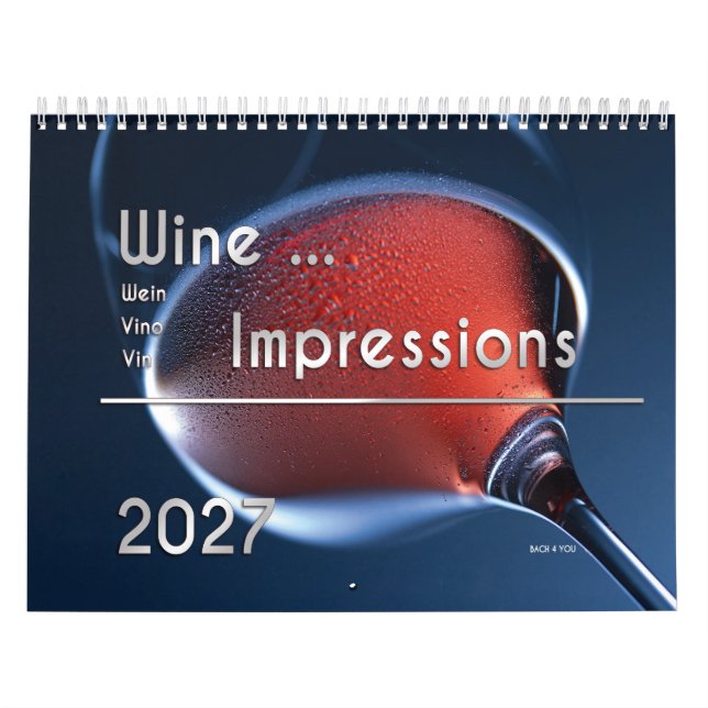 O calendário de parede de vinho ... Impressões 202 (Capa)