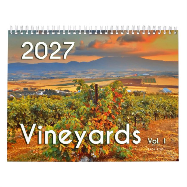 O Calendário de Parede do Vinho 2027 - Vinhedos, V (Capa)