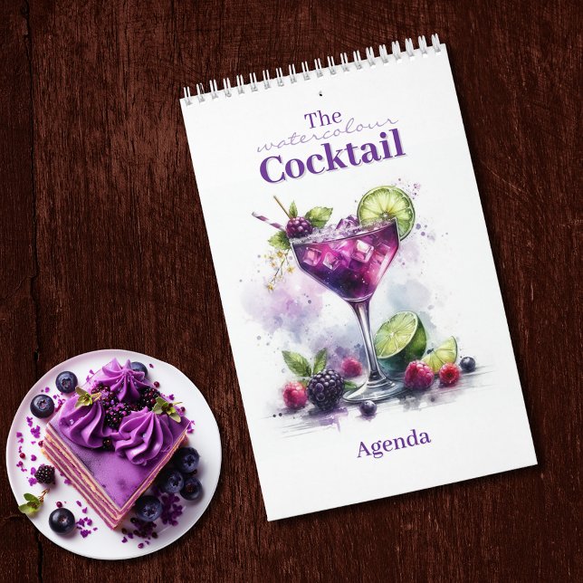 O Calendário do Cocktail Watercolor (Criador carregado)