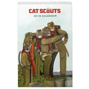 O calendário dos escuteiros 2018-2019 do gato