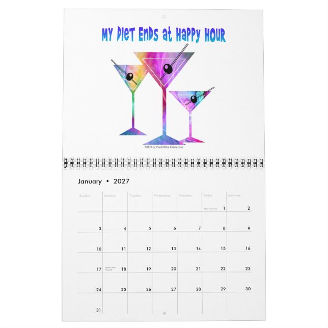 O Calendário Martini Diva Cocktail (Jan 2027)