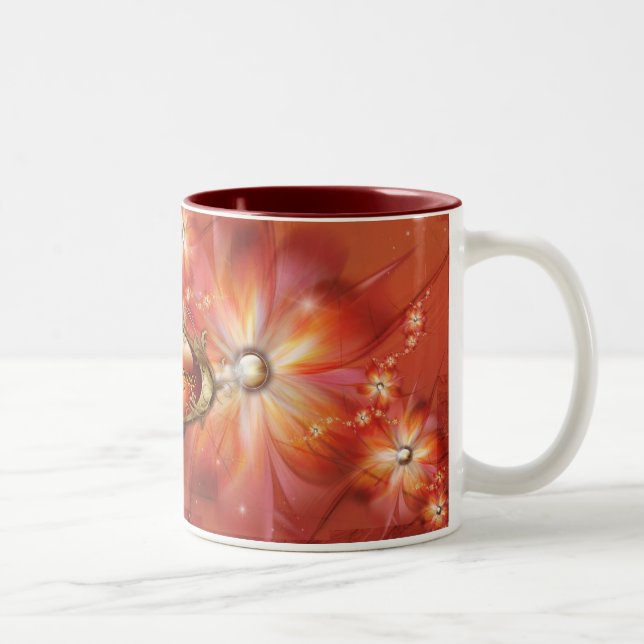 O calor de Roja do La personalizou a caneca 2 (Direita)